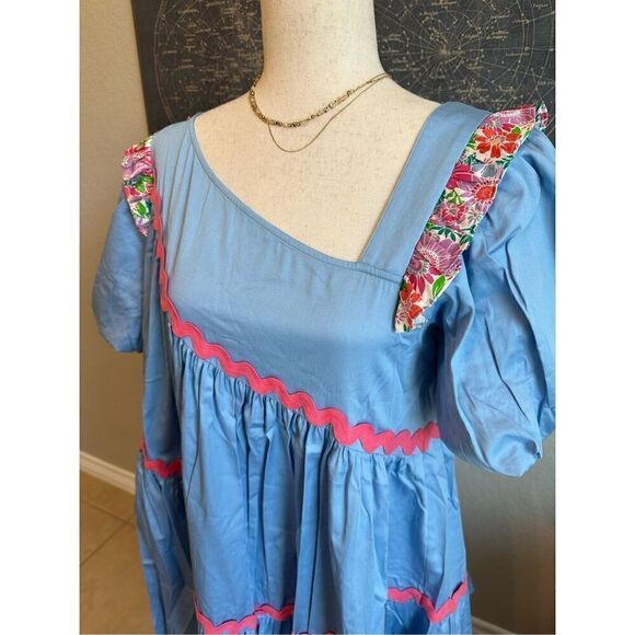 NWT Alden Adair Chandler Roller Skate Mini Ruffle Smocked Dress Women’s Medium - Picture 4 of 12